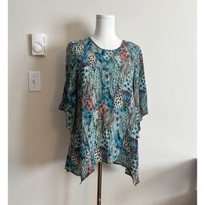 Vintage Y2K 90s 2000s Flare Sleeve SILK Top Party Retro Tianello Steve Barraza